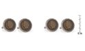 American Coin Treasures 1800's Indian Head Penny Rope Bezel Coin Cuff Links